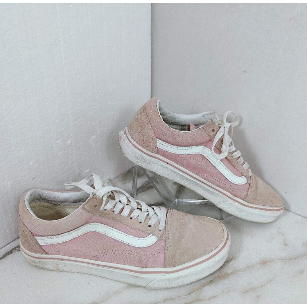 Vans Old Skool Light Pink Low Skate Shoes Sneakers, Sz 6.5(M) 8(W)